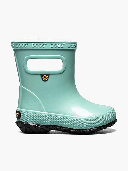 BOGS Boots Deutschland - Skipper Metallic Plush Isolierte Regenstiefel Kinder Aqua DE18230